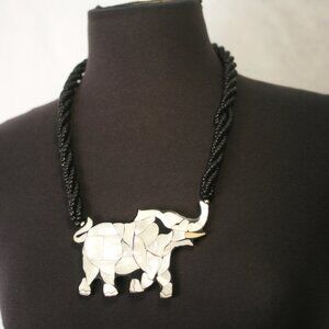 Mother-of-Pearl Elephant Necklace